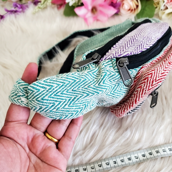 Nwot handmade hemp cotton boho fannypack - Picture 5 of 10